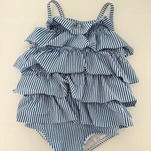 Baby Boden Ruffle Swimsuit (Size 12-18 months)